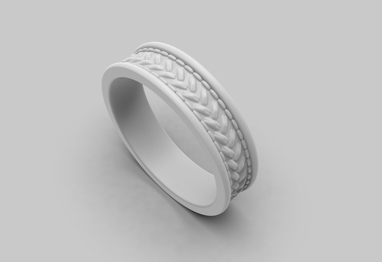 Ring with braid pattern Free 3D print model_7