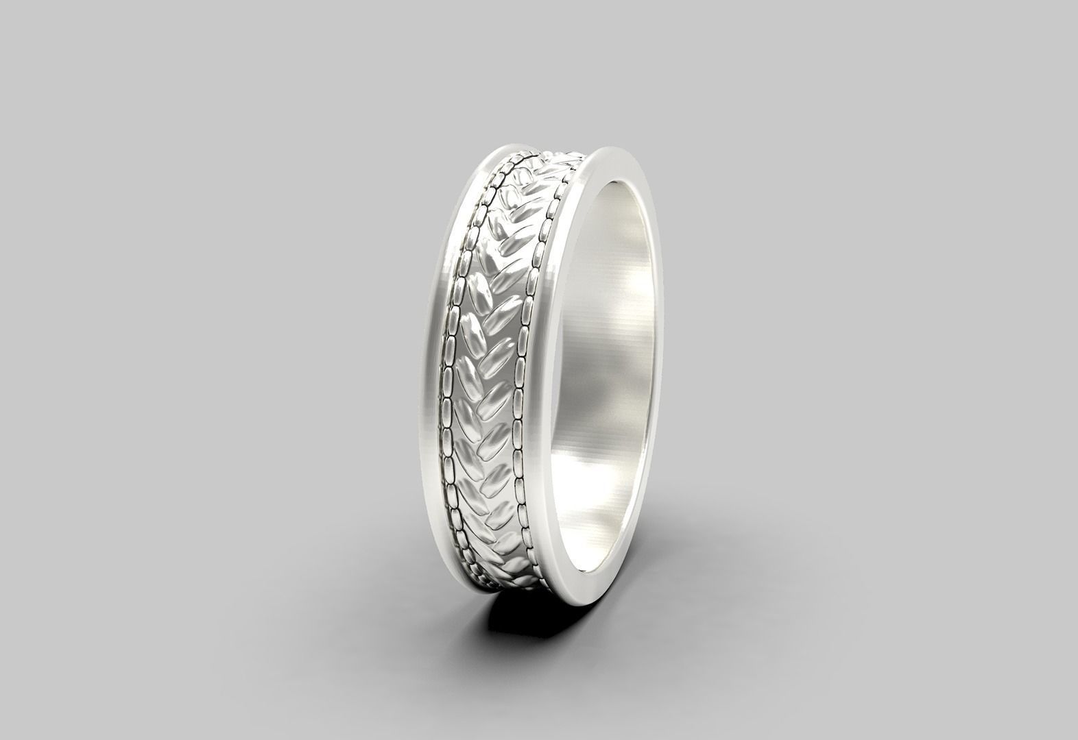 Ring with braid pattern Free 3D print model_4