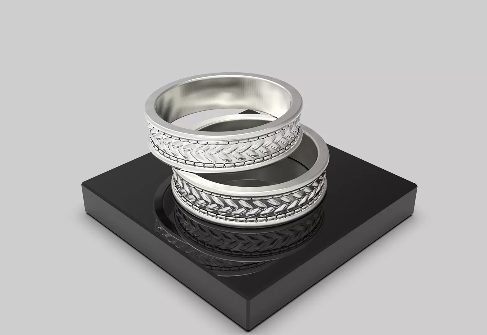 Ring with braid pattern Free 3D print model_0