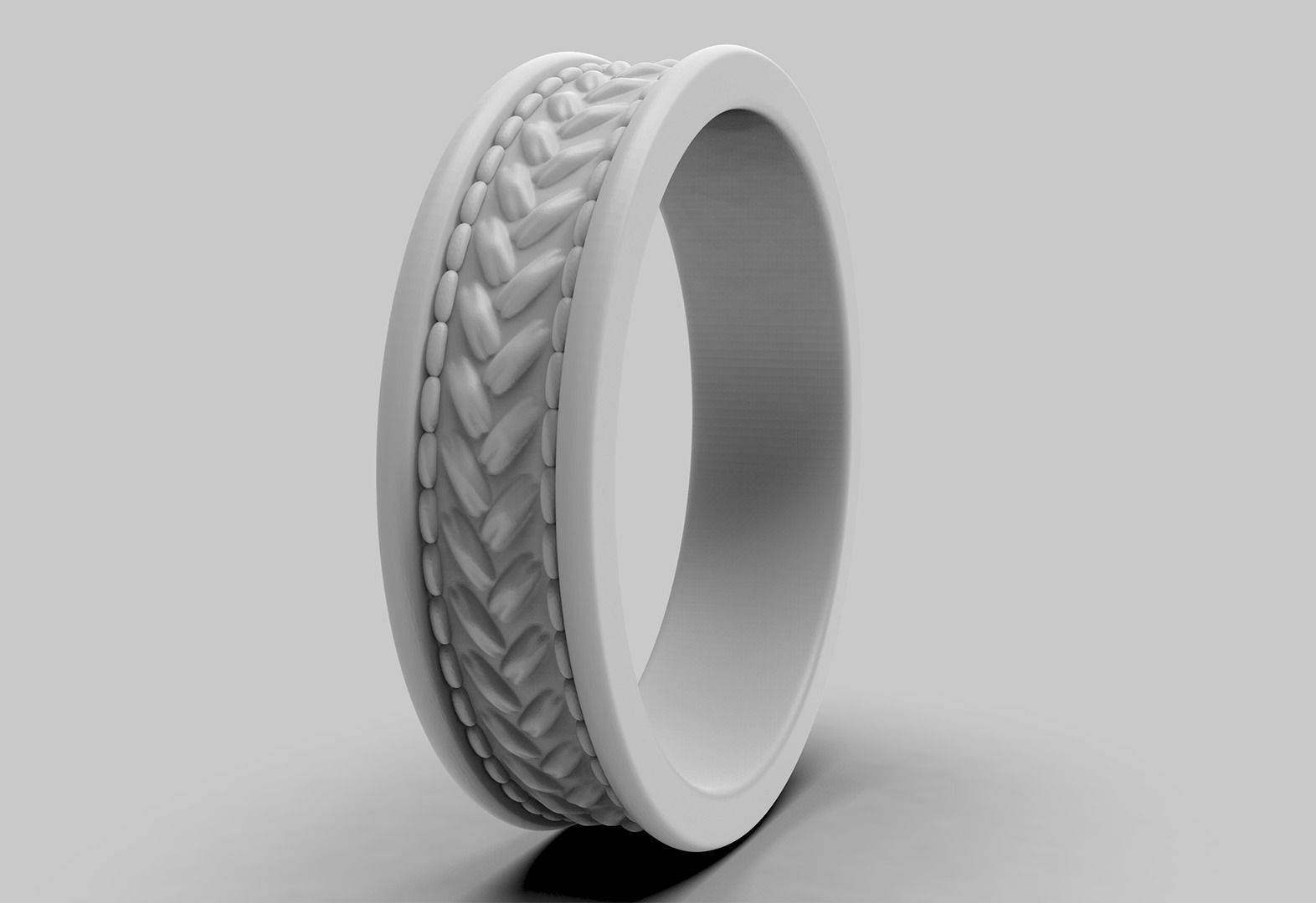 Ring with braid pattern Free 3D print model_6