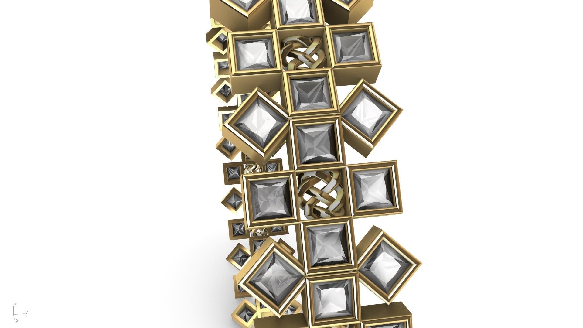 princess cut celtic knot bangle stl verified 3D print model_19