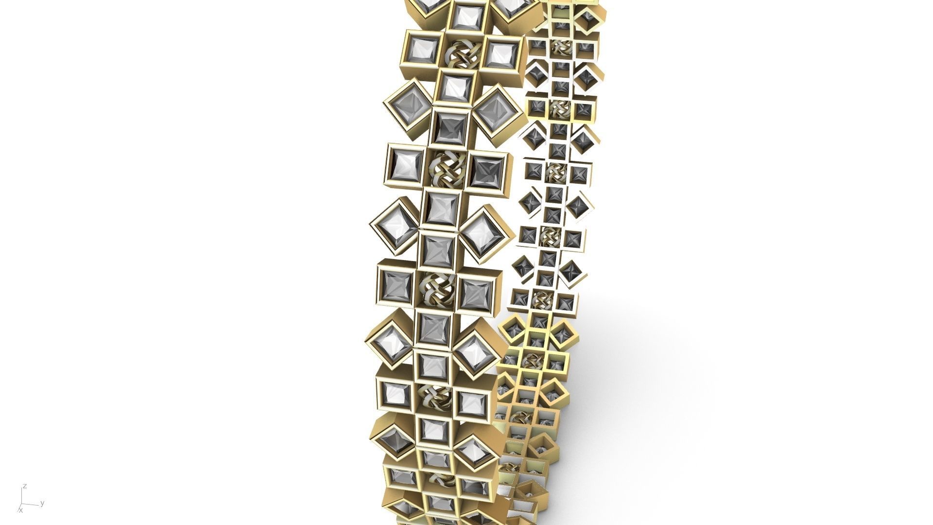 princess cut celtic knot bangle stl verified 3D print model_23