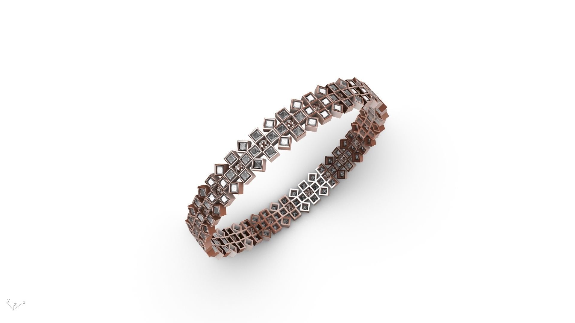 princess cut celtic knot bangle stl verified 3D print model_13