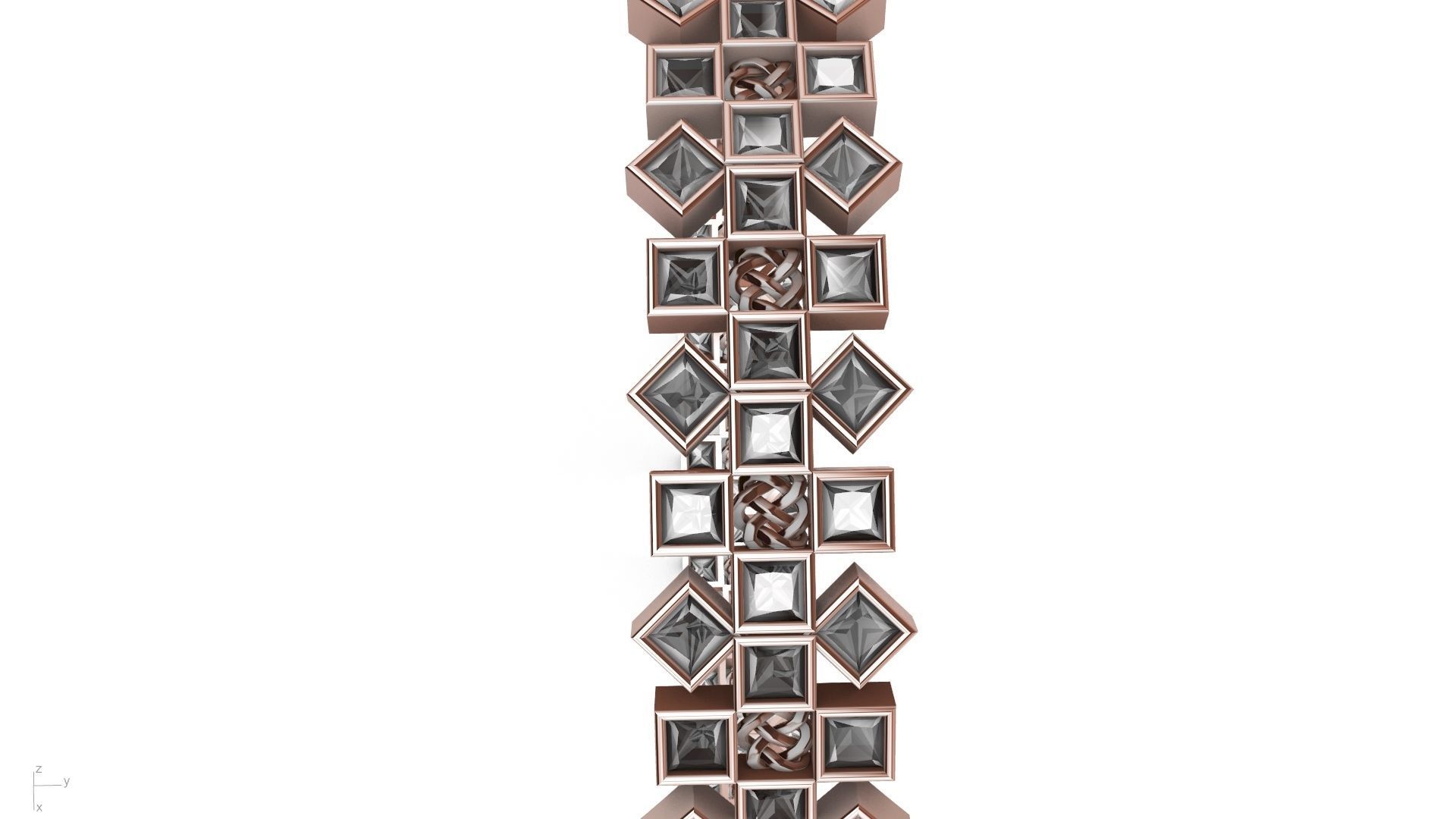 princess cut celtic knot bangle stl verified 3D print model_8