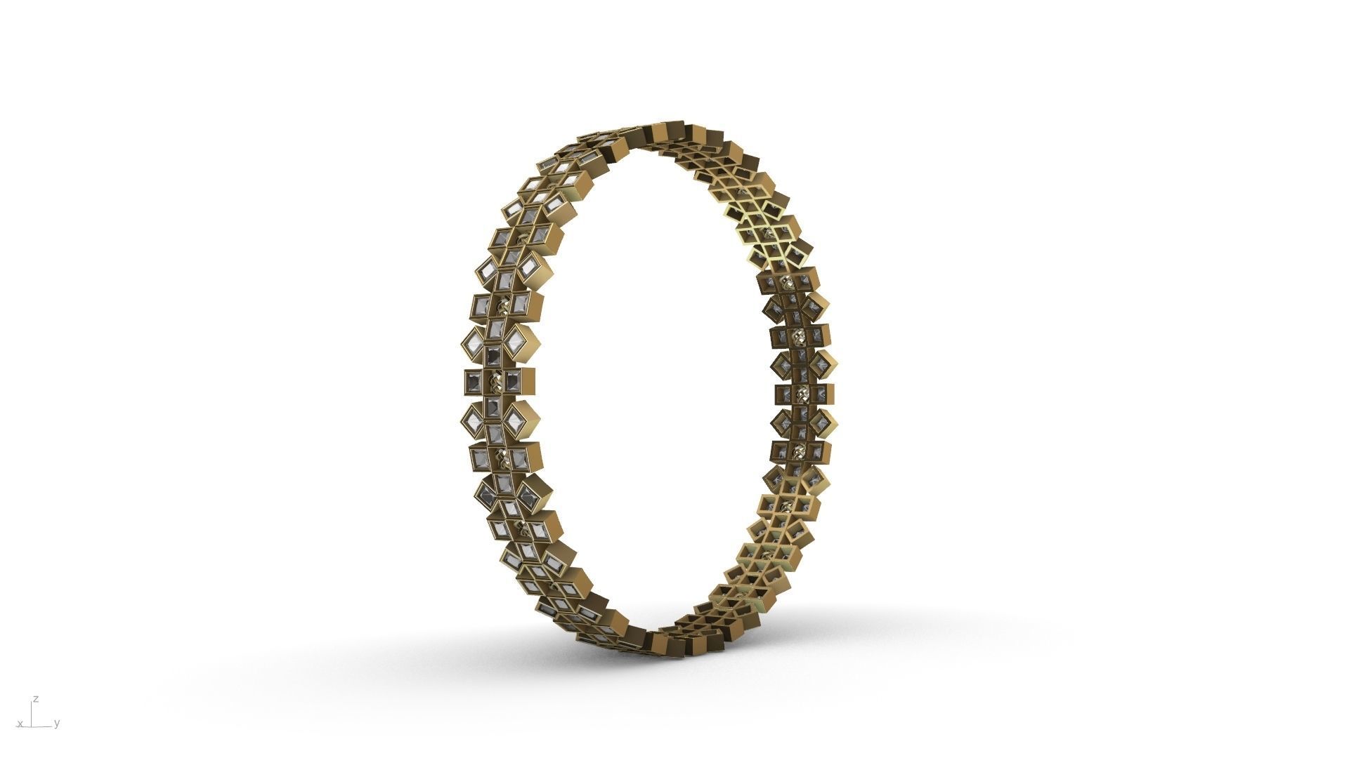 princess cut celtic knot bangle stl verified 3D print model_22