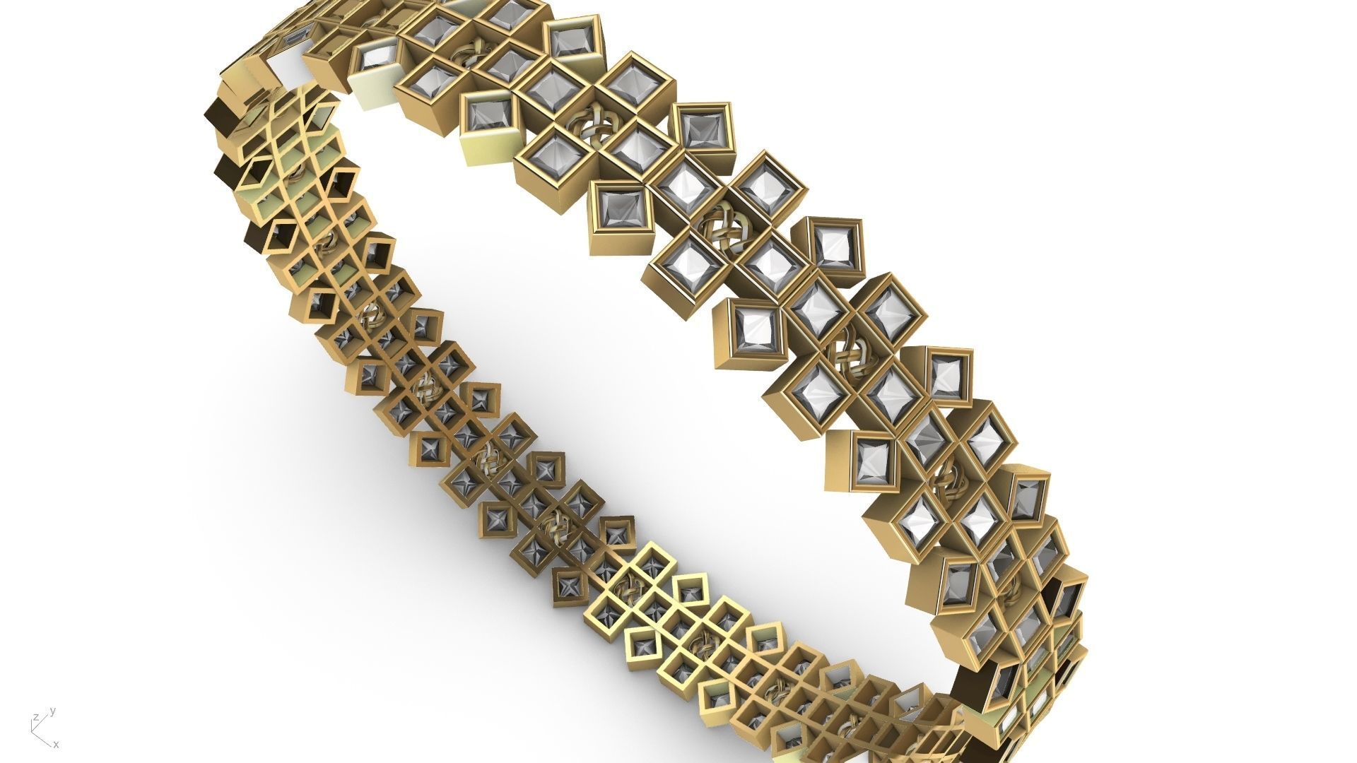 princess cut celtic knot bangle stl verified 3D print model_17