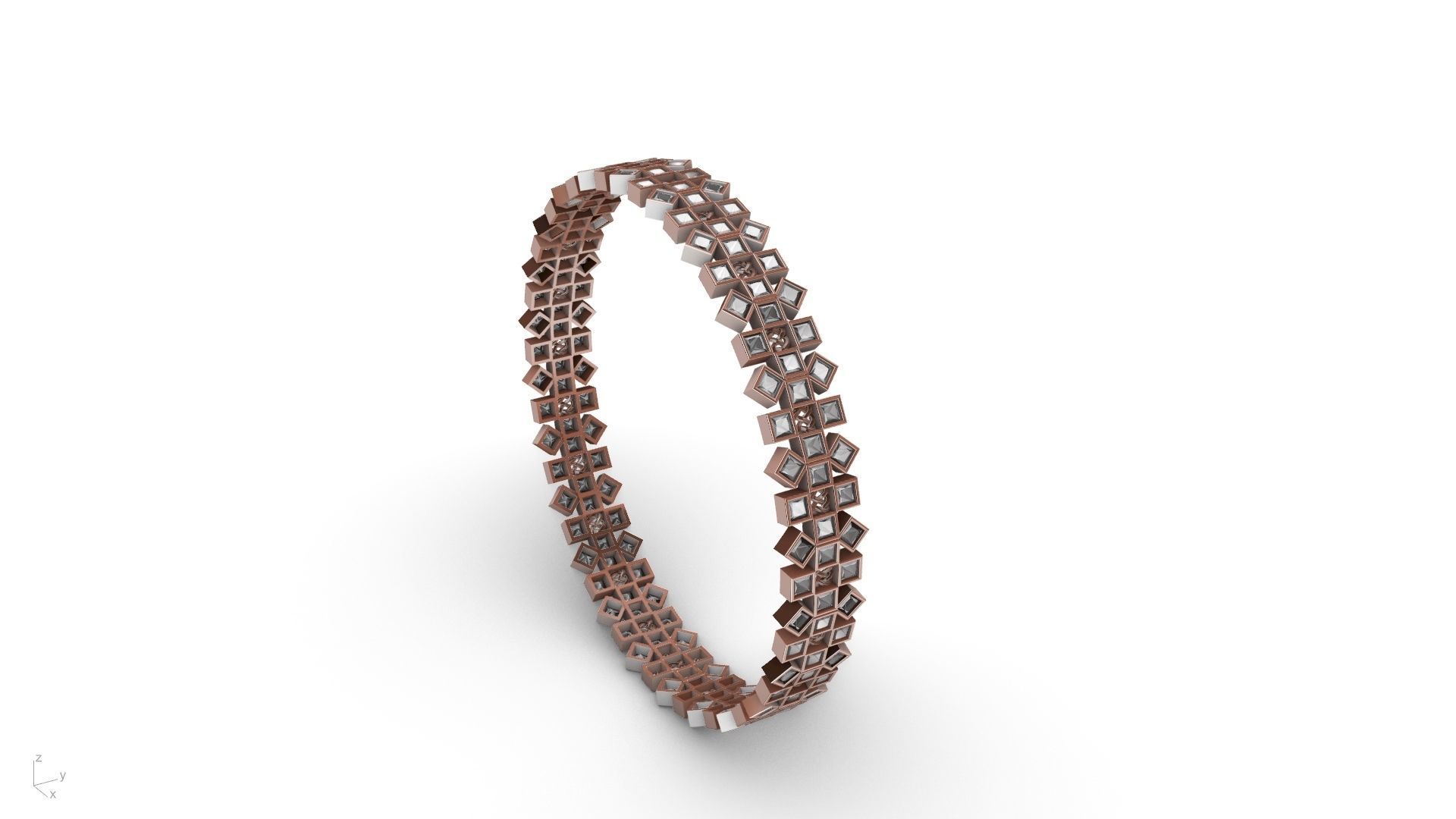 princess cut celtic knot bangle stl verified 3D print model_10