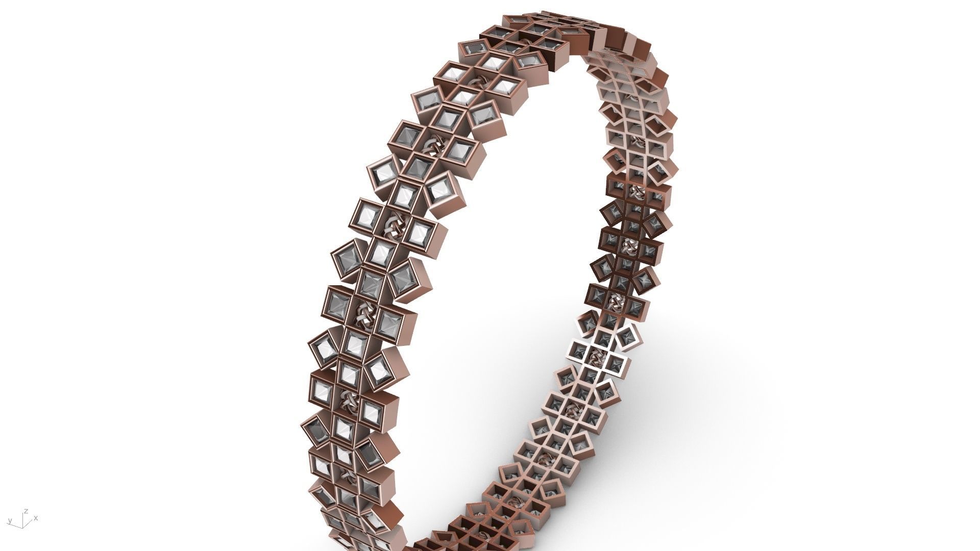 princess cut celtic knot bangle stl verified 3D print model_6