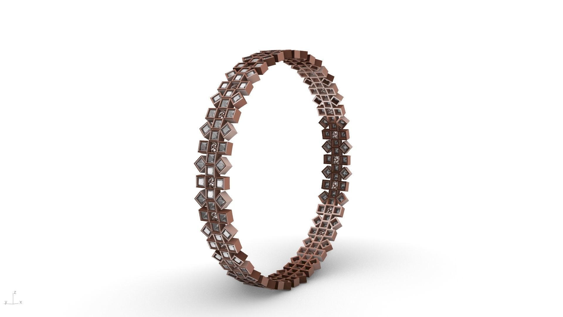 princess cut celtic knot bangle stl verified 3D print model_11