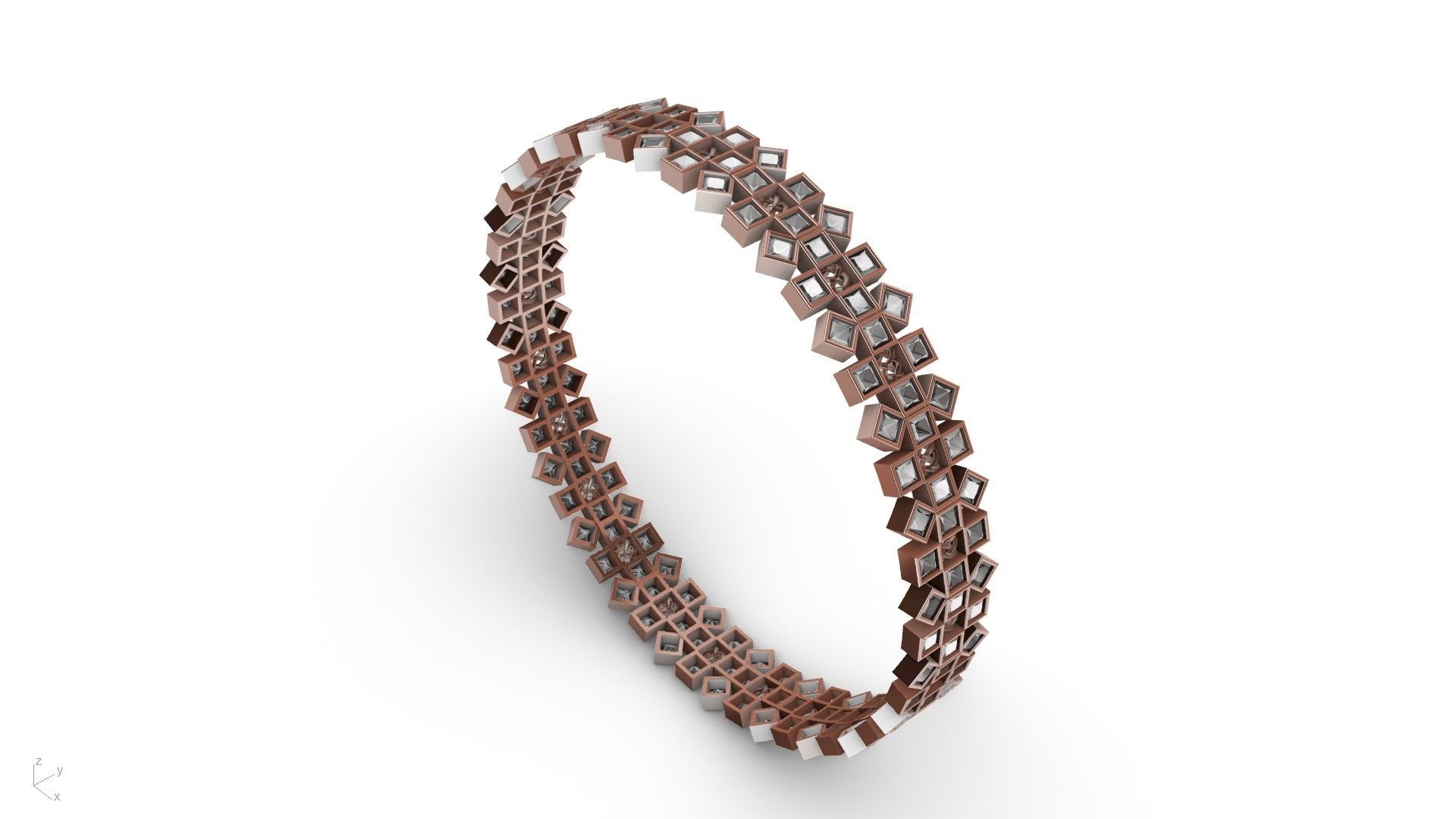 princess cut celtic knot bangle stl verified 3D print model_4