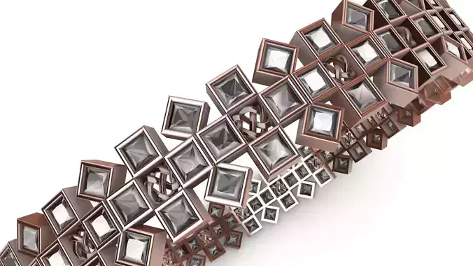 princess cut celtic knot bangle stl verified 