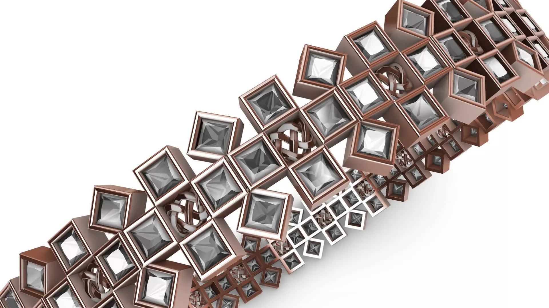 princess cut celtic knot bangle stl verified 3D print model_0