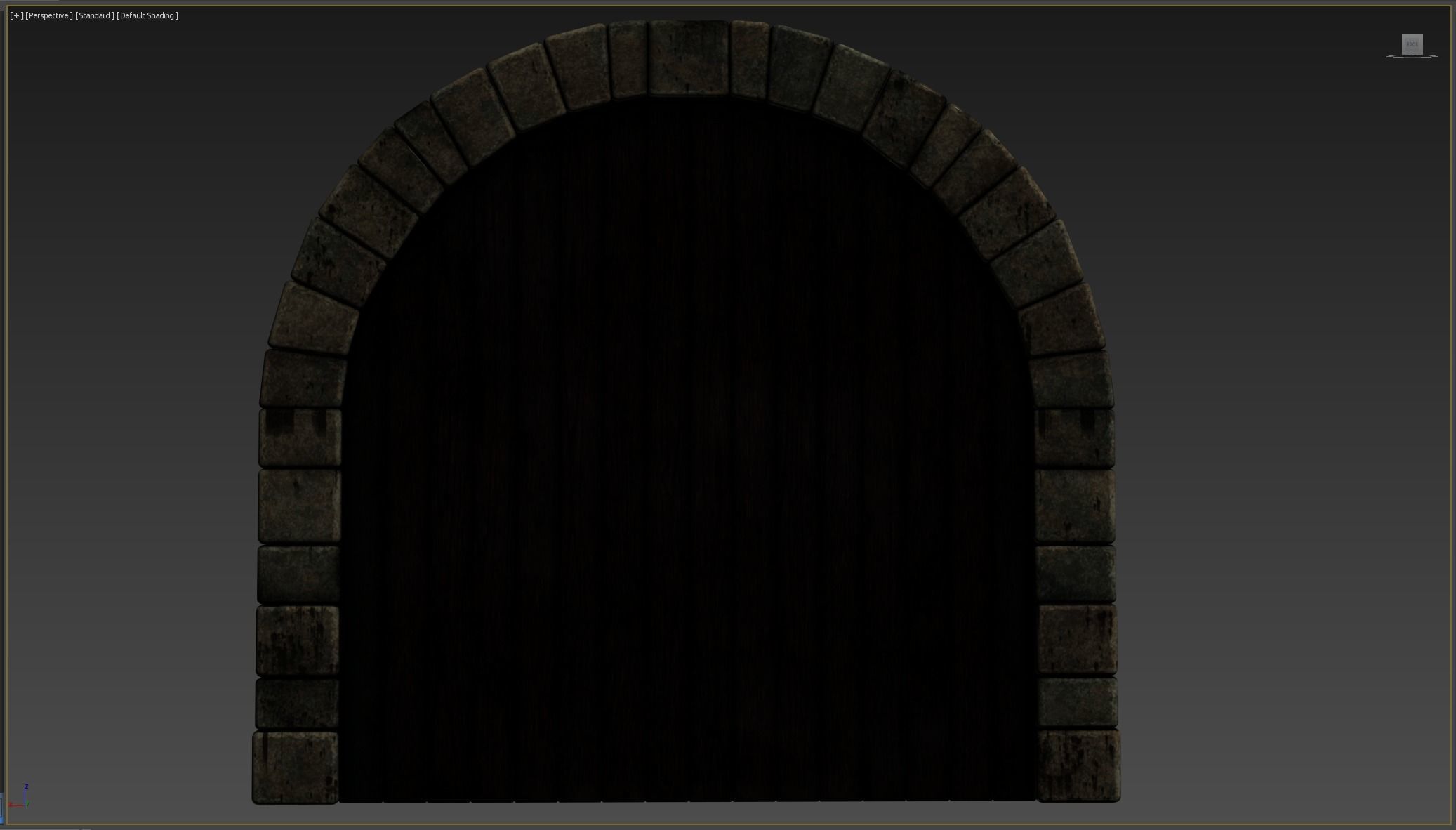 Medieval Door  Low-poly 3D model_5