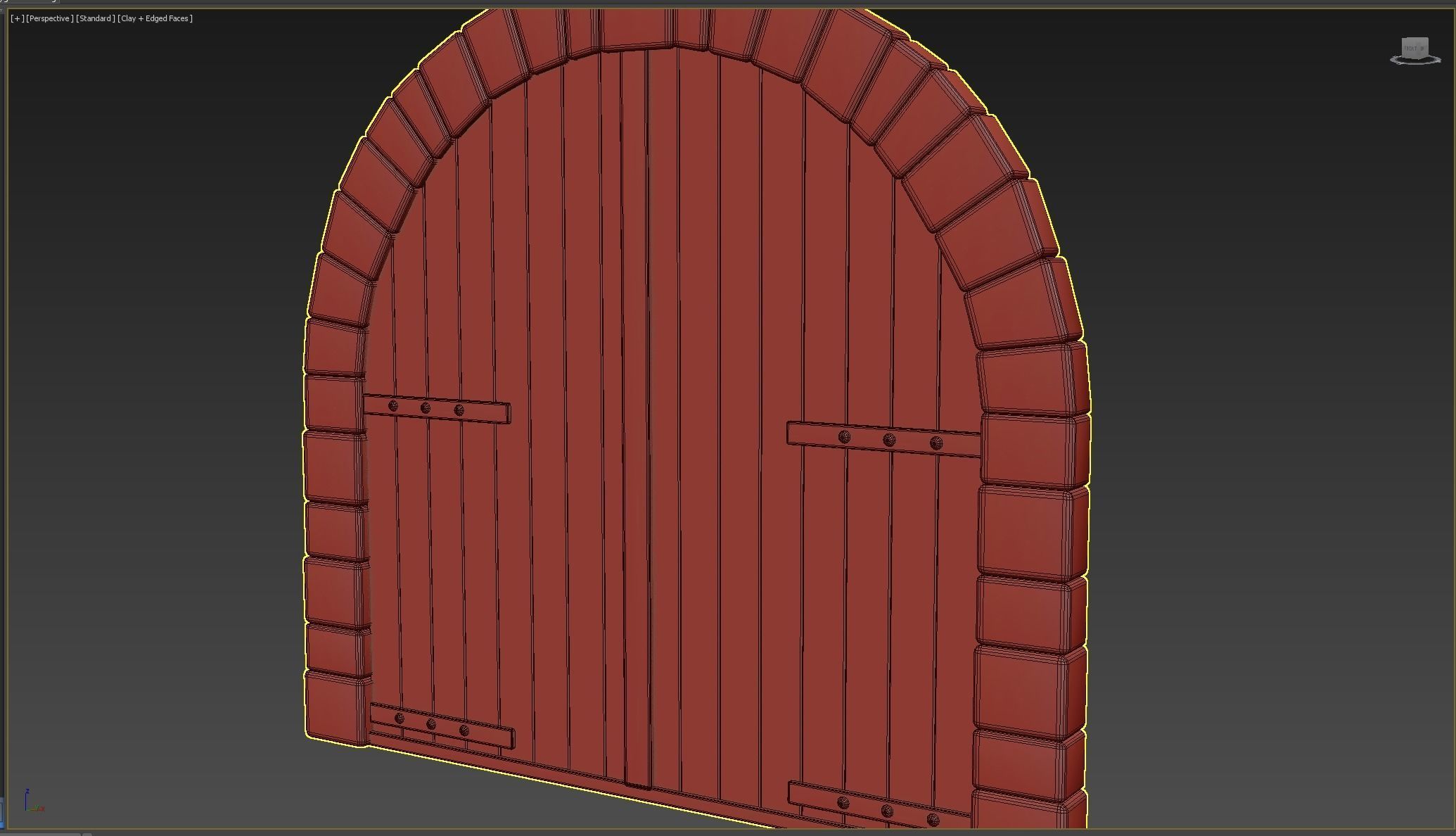 Medieval Door  Low-poly 3D model_8