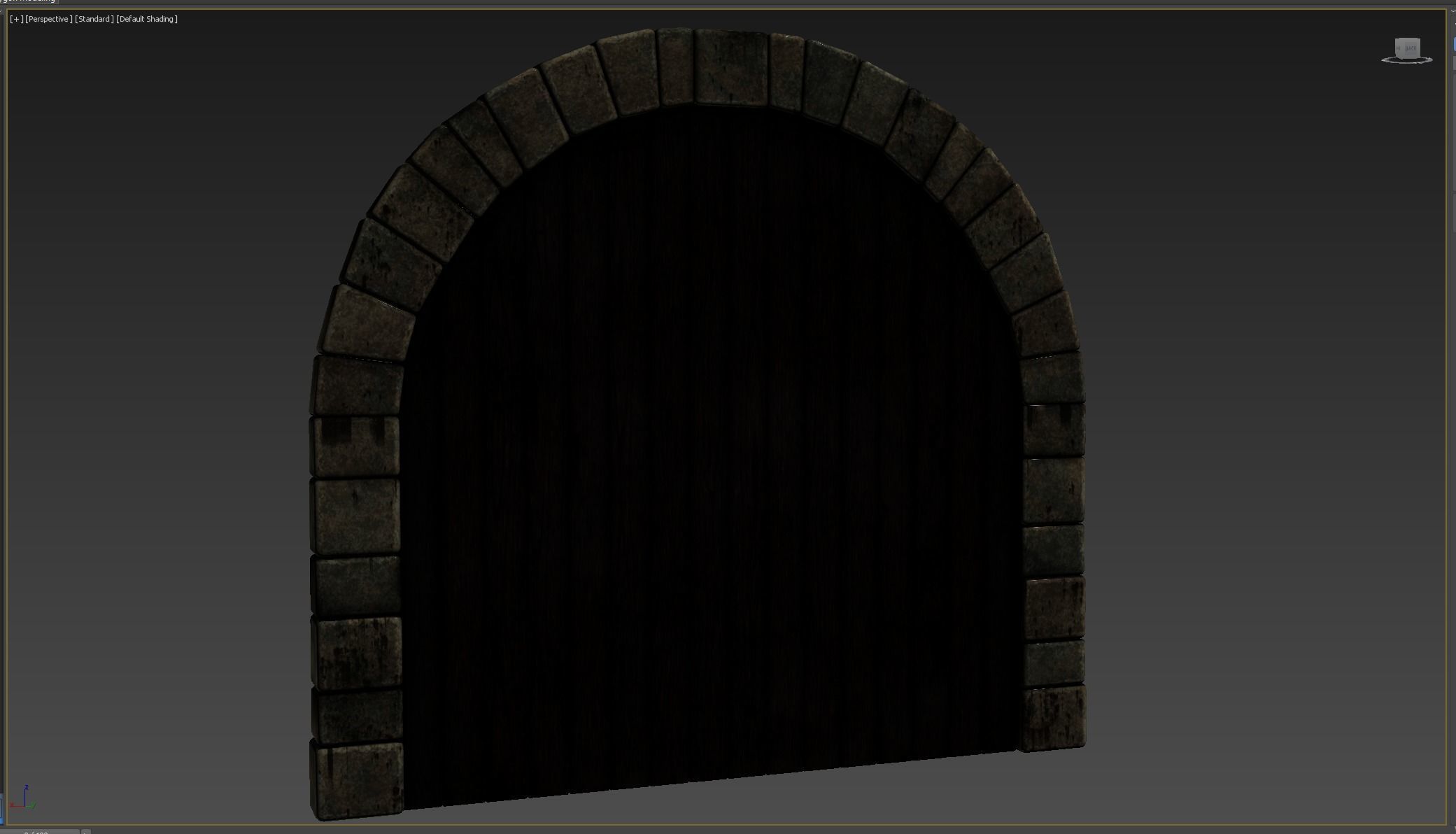 Medieval Door  Low-poly 3D model_4