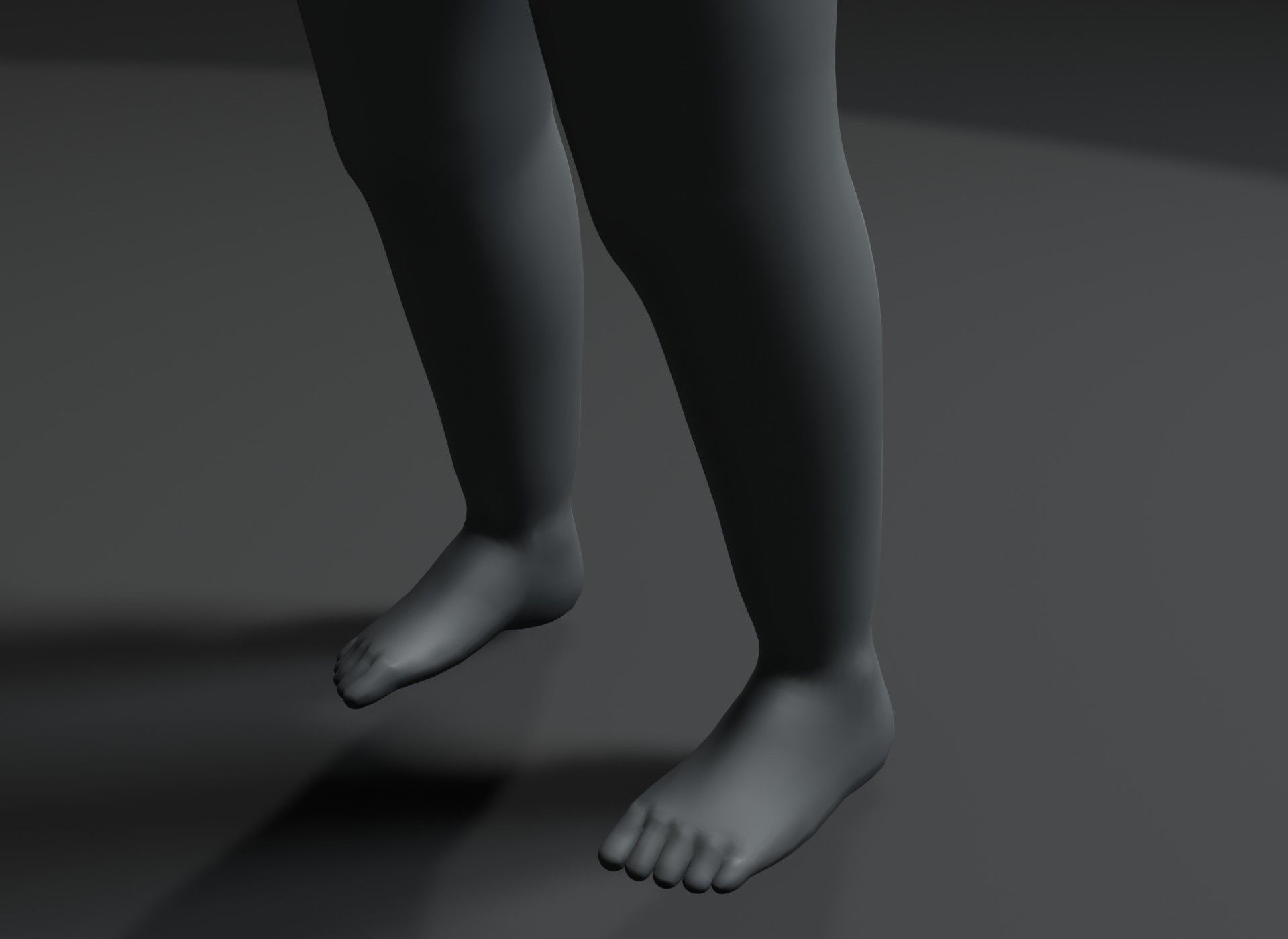 Fat Human Body Base Mesh Animated Rigged 3D Model 20k Poly Low-poly 3D model_27