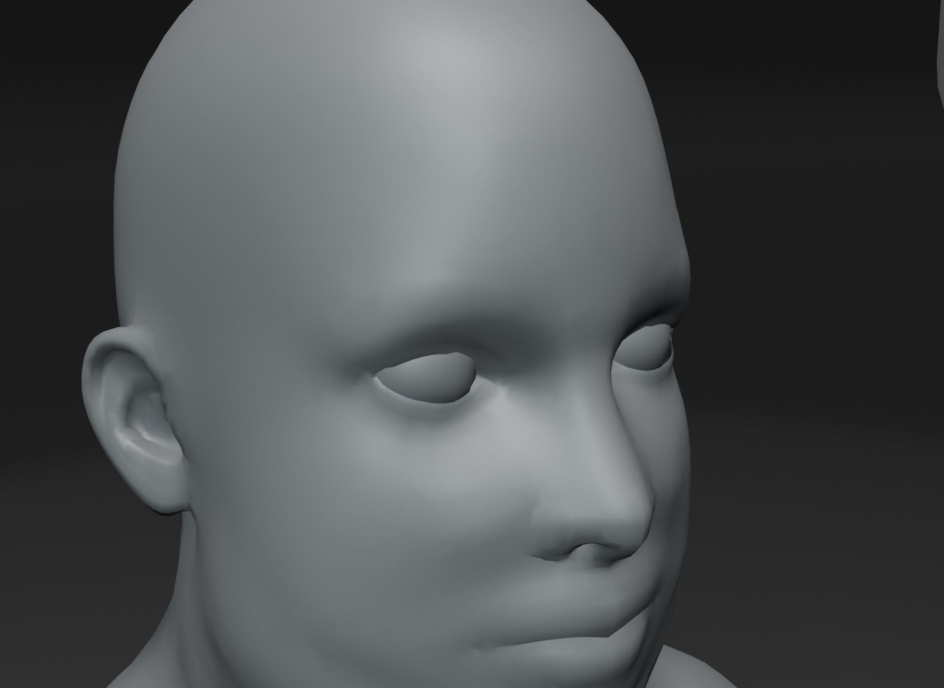 Fat Human Body Base Mesh Animated Rigged 3D Model 20k Poly Low-poly 3D model_42