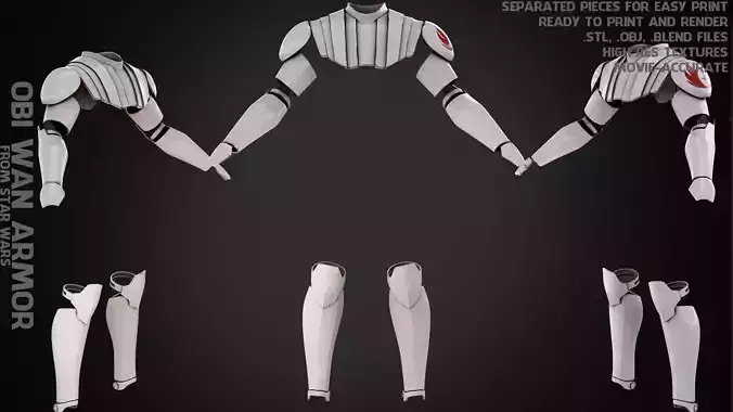 Obi Wan Kenobi Battle Armor for Cosplay 3D print model