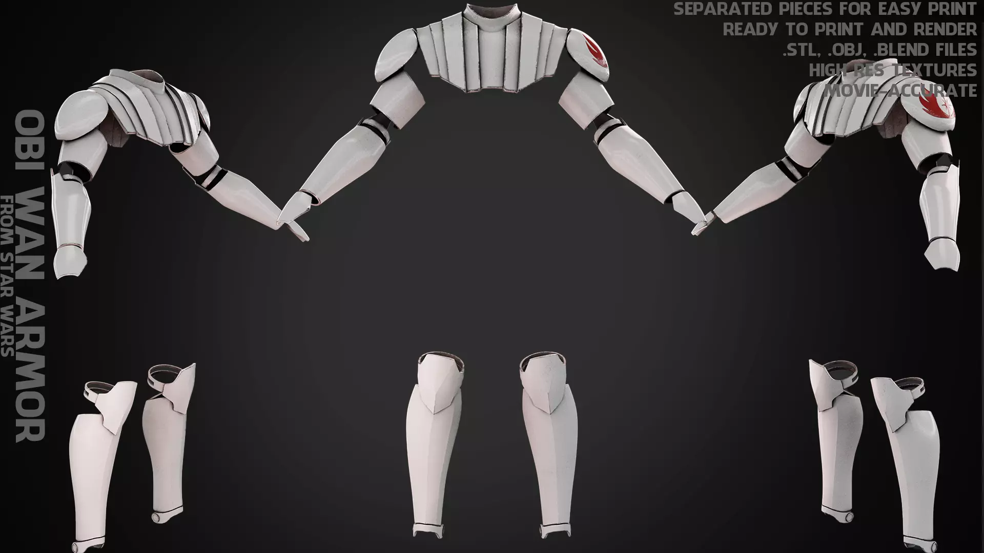 Obi Wan Kenobi Battle Armor for Cosplay 3D print model_0