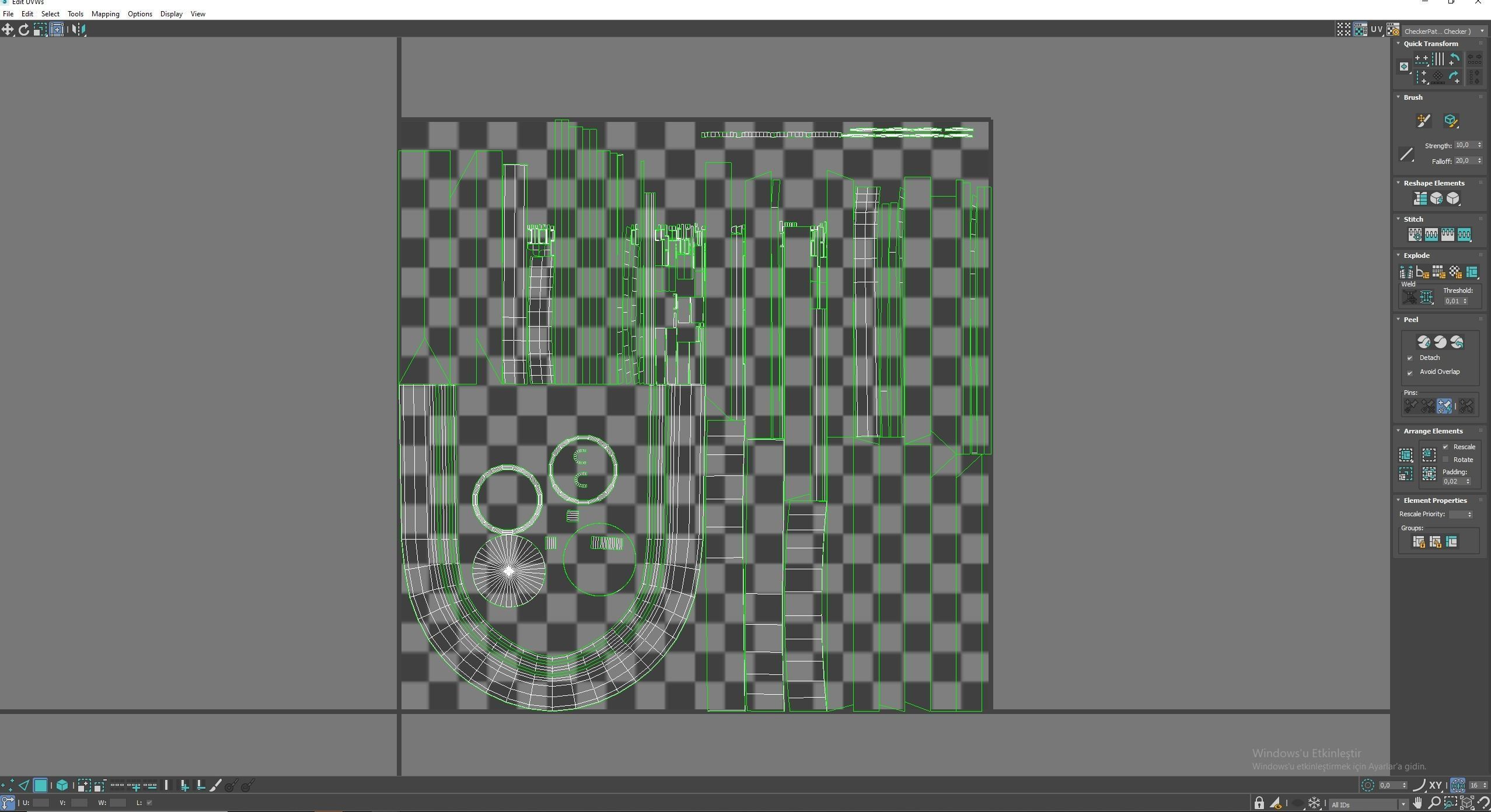 Medieval Door Low-poly 3D model_7