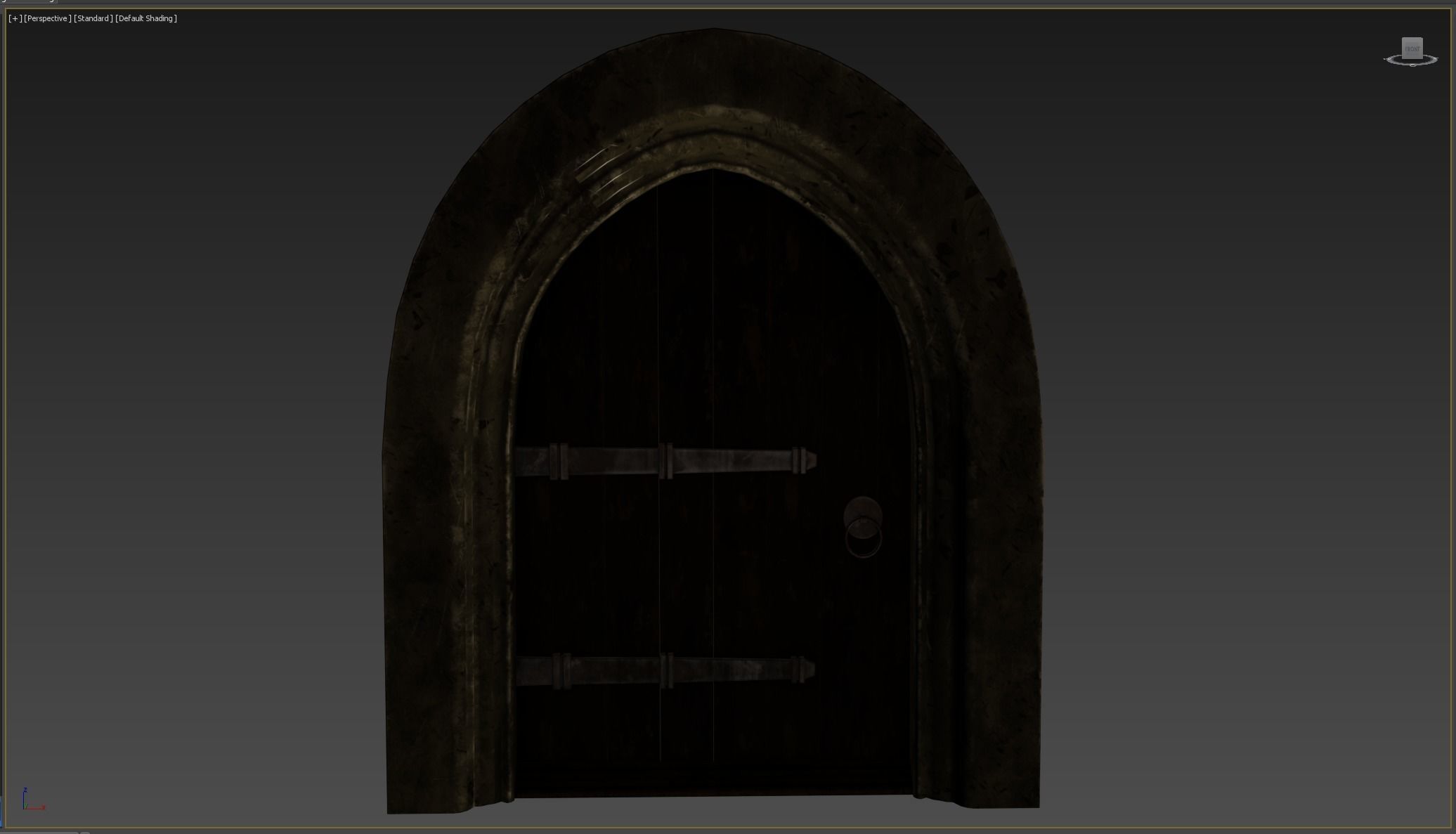 Medieval Door Low-poly 3D model_6