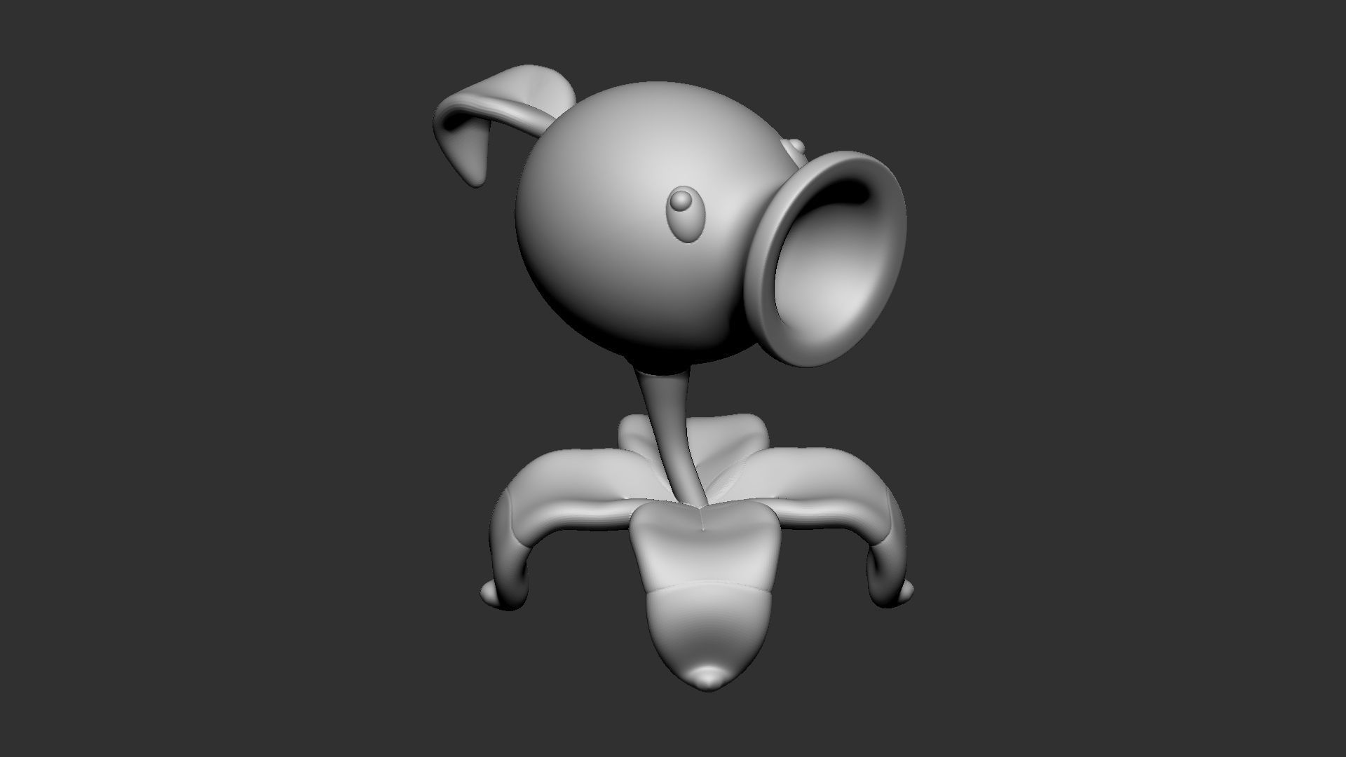 Peashooter from Plants vs Zombies - 3D Print Model 3D print model_9