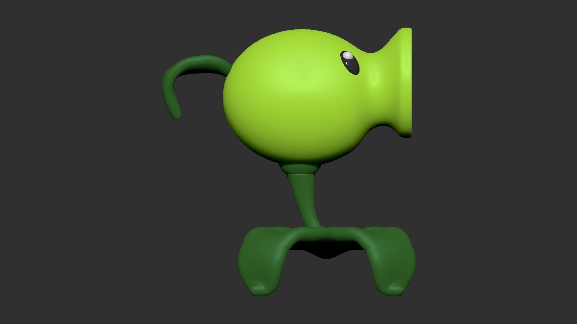 Peashooter from Plants vs Zombies - 3D Print Model 3D print model_1