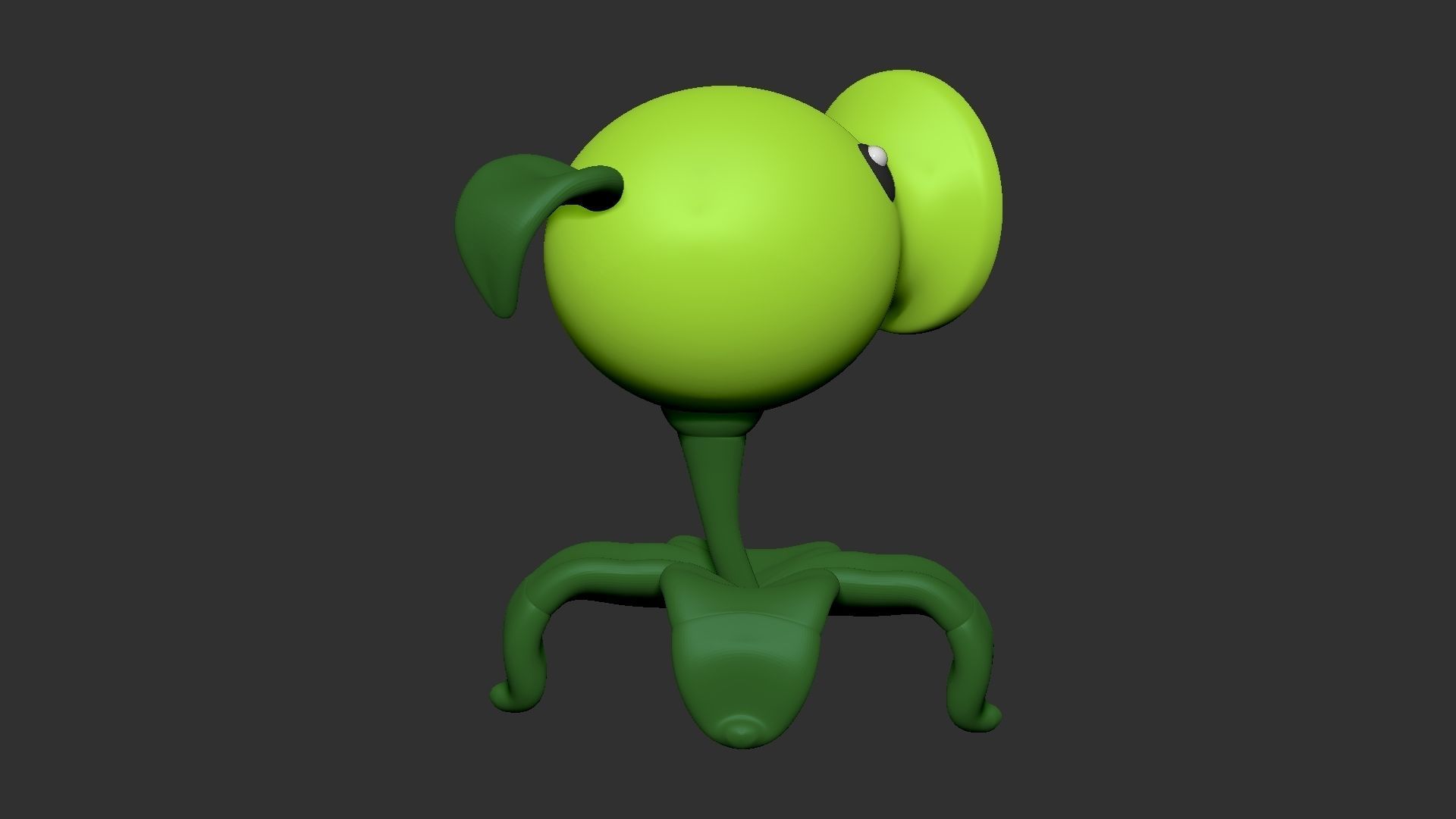Peashooter from Plants vs Zombies - 3D Print Model 3D print model_2