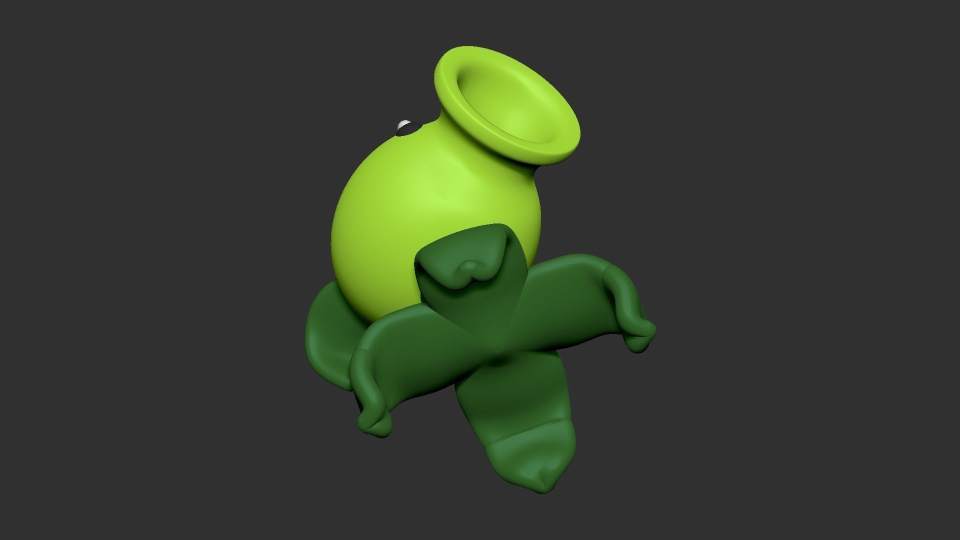 Peashooter from Plants vs Zombies - 3D Print Model 3D print model_7