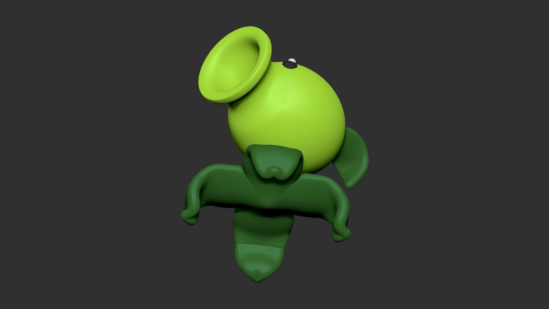 Peashooter from Plants vs Zombies - 3D Print Model 3D print model_8