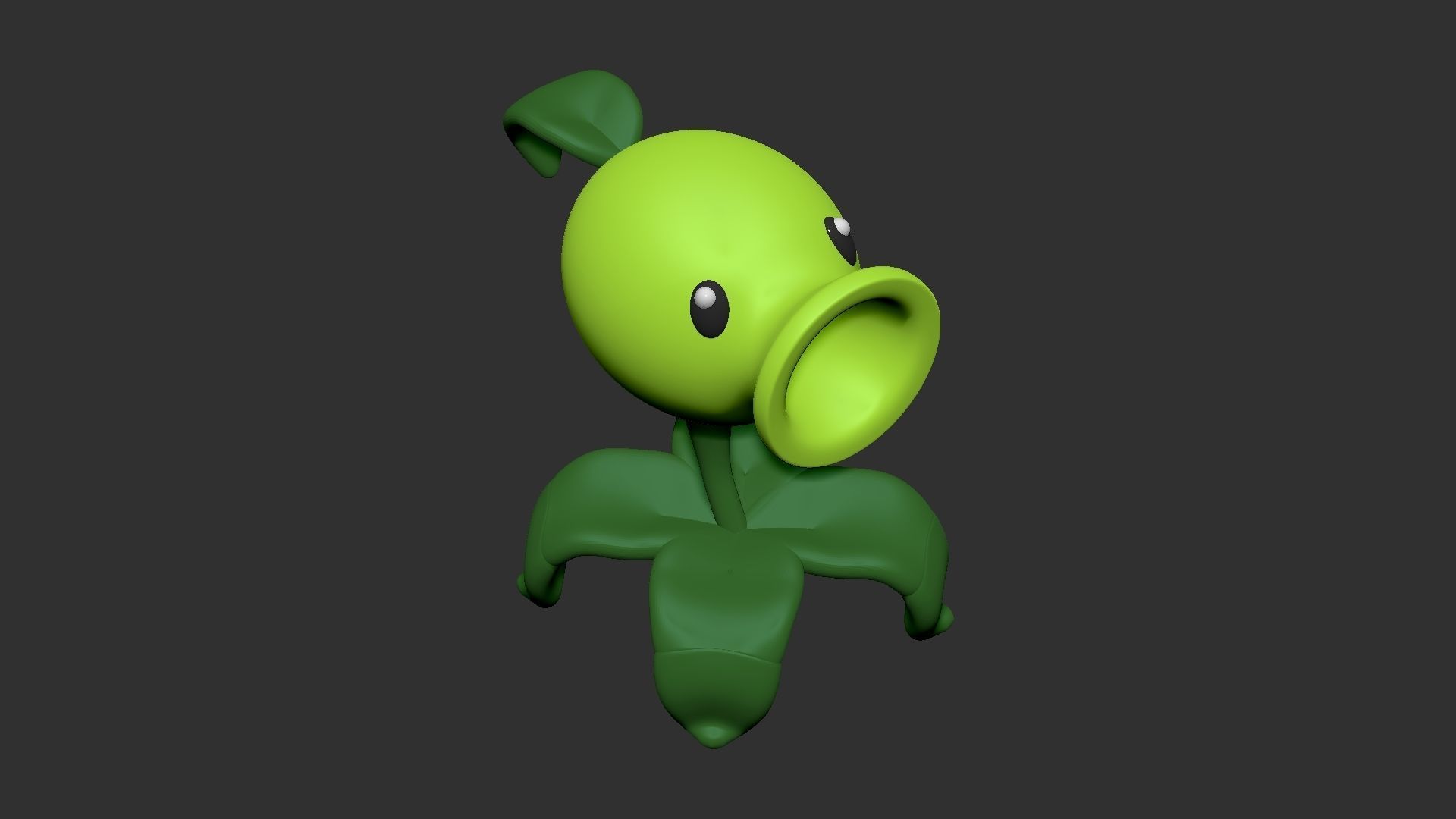 Peashooter from Plants vs Zombies - 3D Print Model 3D print model_5