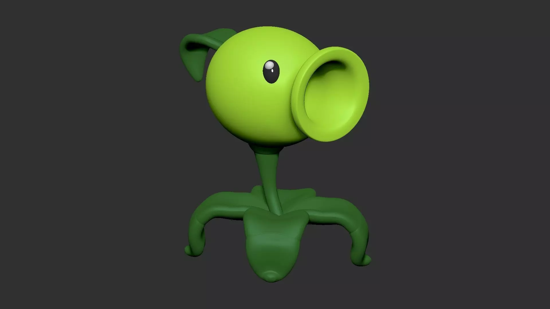 Peashooter from Plants vs Zombies - 3D Print Model 3D print model_0
