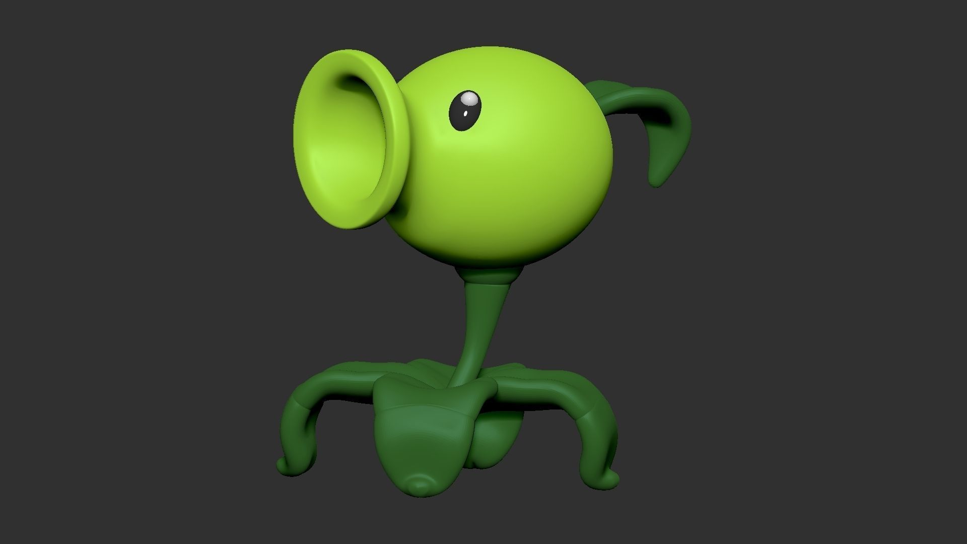 Peashooter from Plants vs Zombies - 3D Print Model 3D print model_4