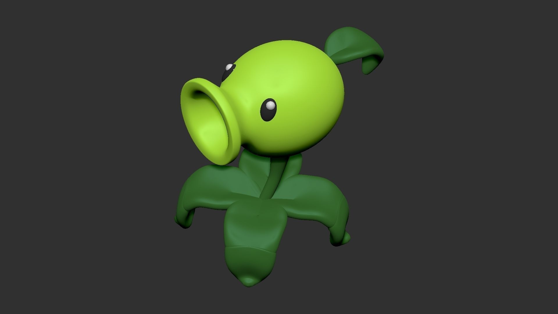 Peashooter from Plants vs Zombies - 3D Print Model 3D print model_6