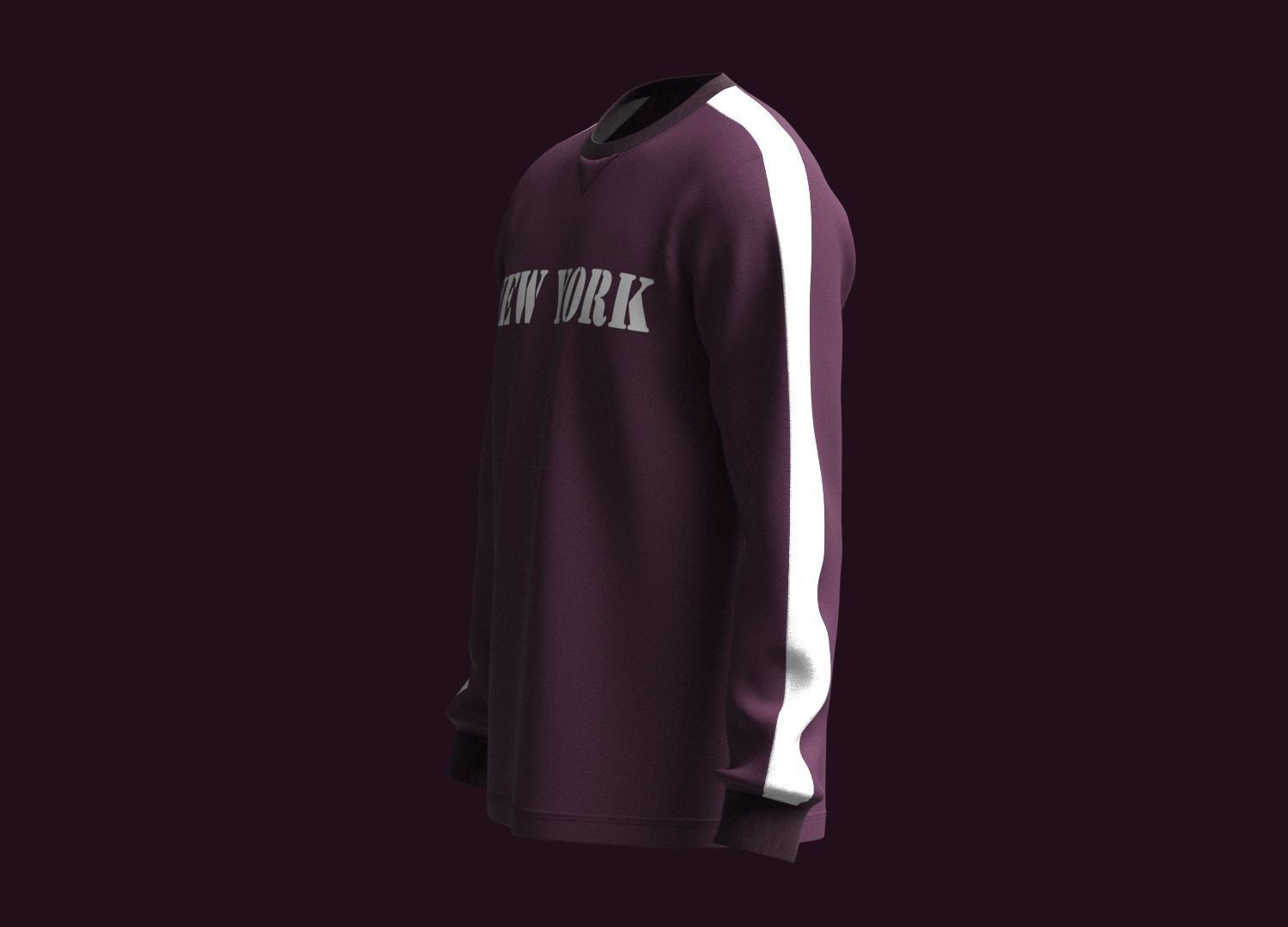 Sweatshirt-New York 3D model_6