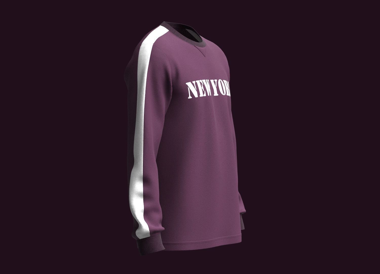 Sweatshirt-New York 3D model_2
