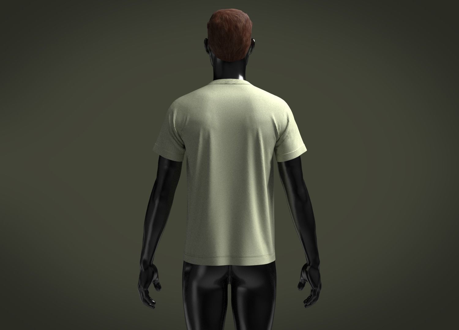 T-Shirt-Green t shirt 3D model_7