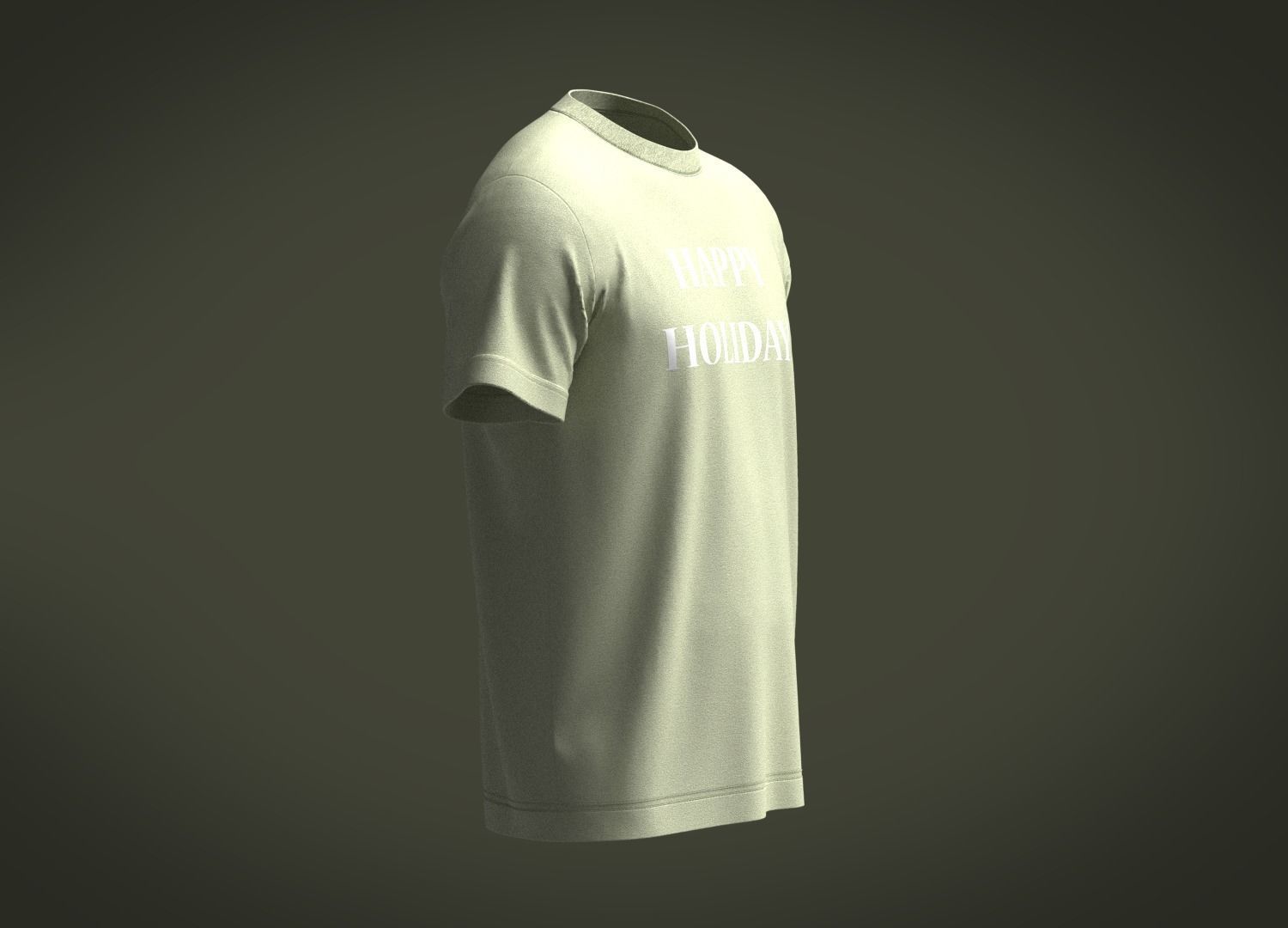 T-Shirt-Green t shirt 3D model_1