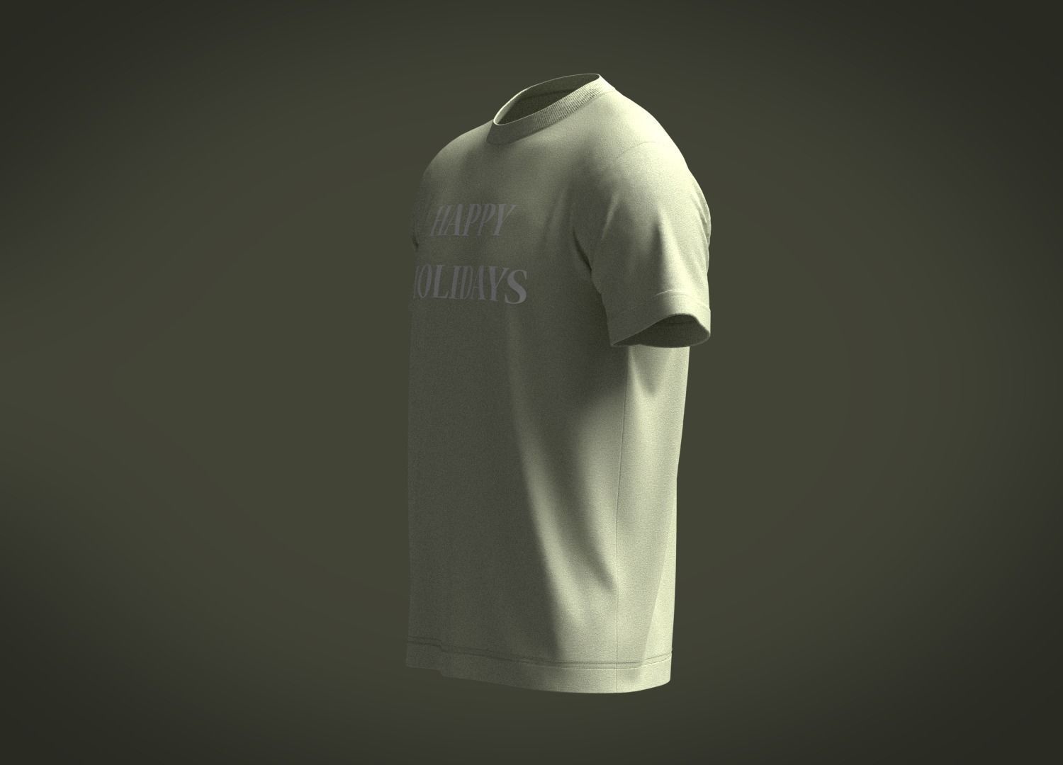 T-Shirt-Green t shirt 3D model_5