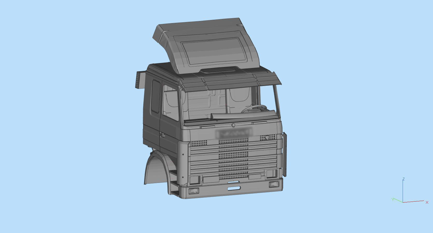 Cabin Printable Old Truck 3D Model STL 3D print model_9