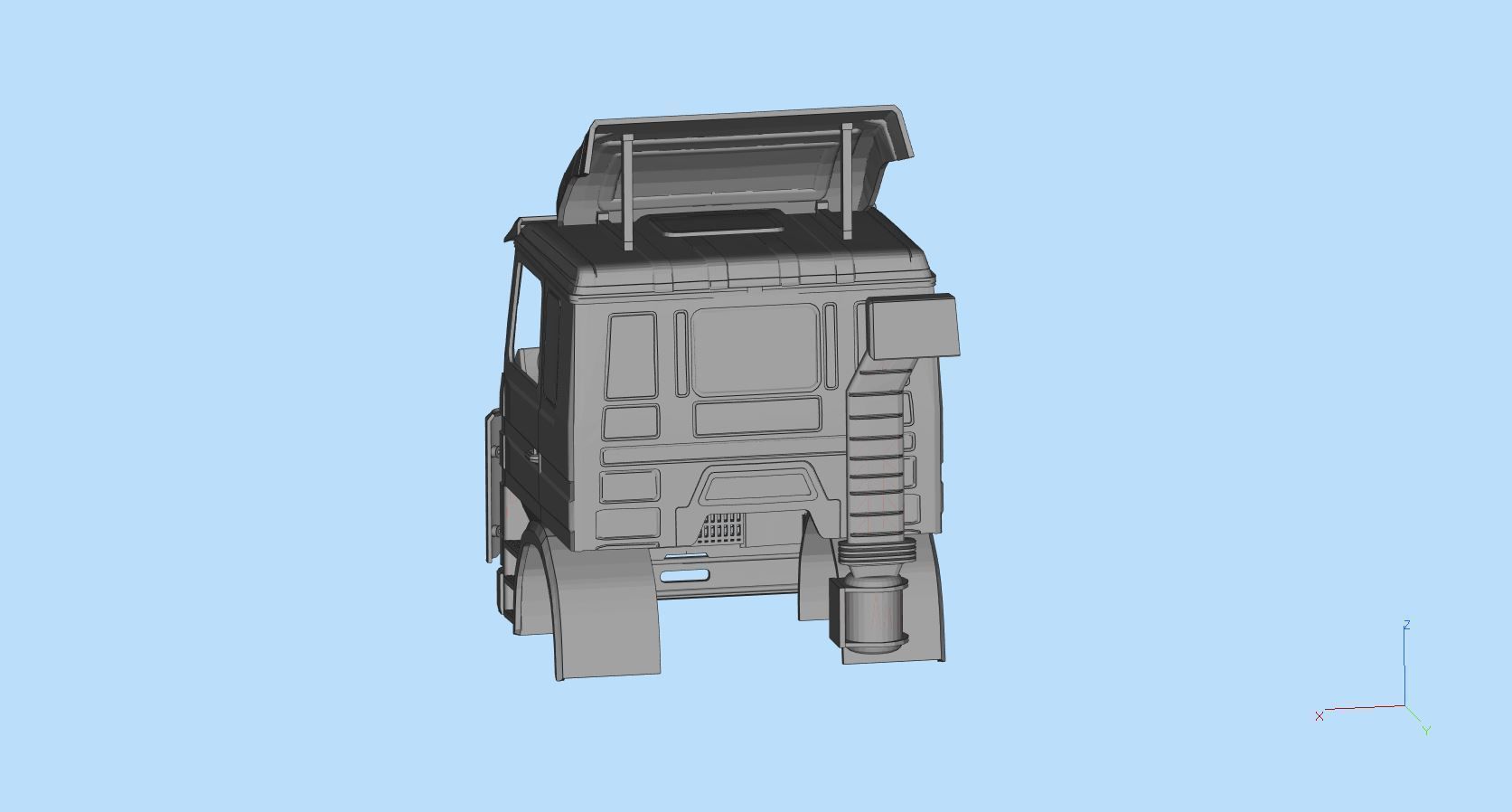 Cabin Printable Old Truck 3D Model STL 3D print model_8