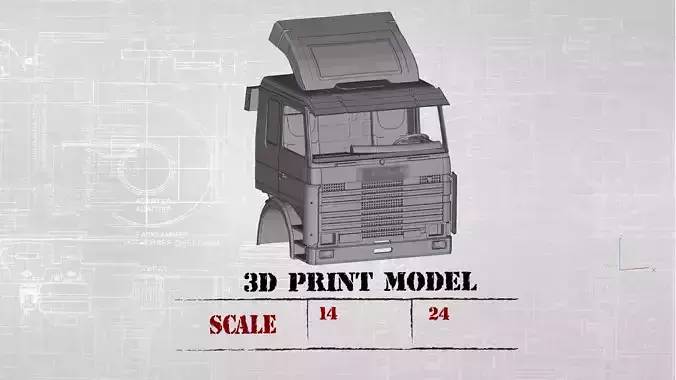 Cabin Printable Old Truck 3D Model STL
