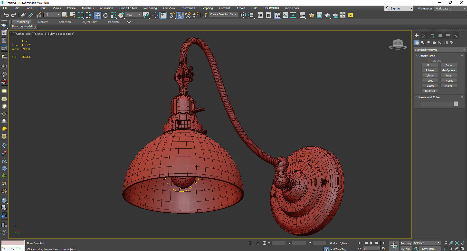FITTER SINGLE SWING ARM SCONCE Low-poly 3D model_3