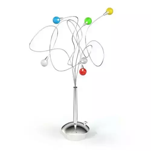 Polished Metal Pose Able Lamp 3D model