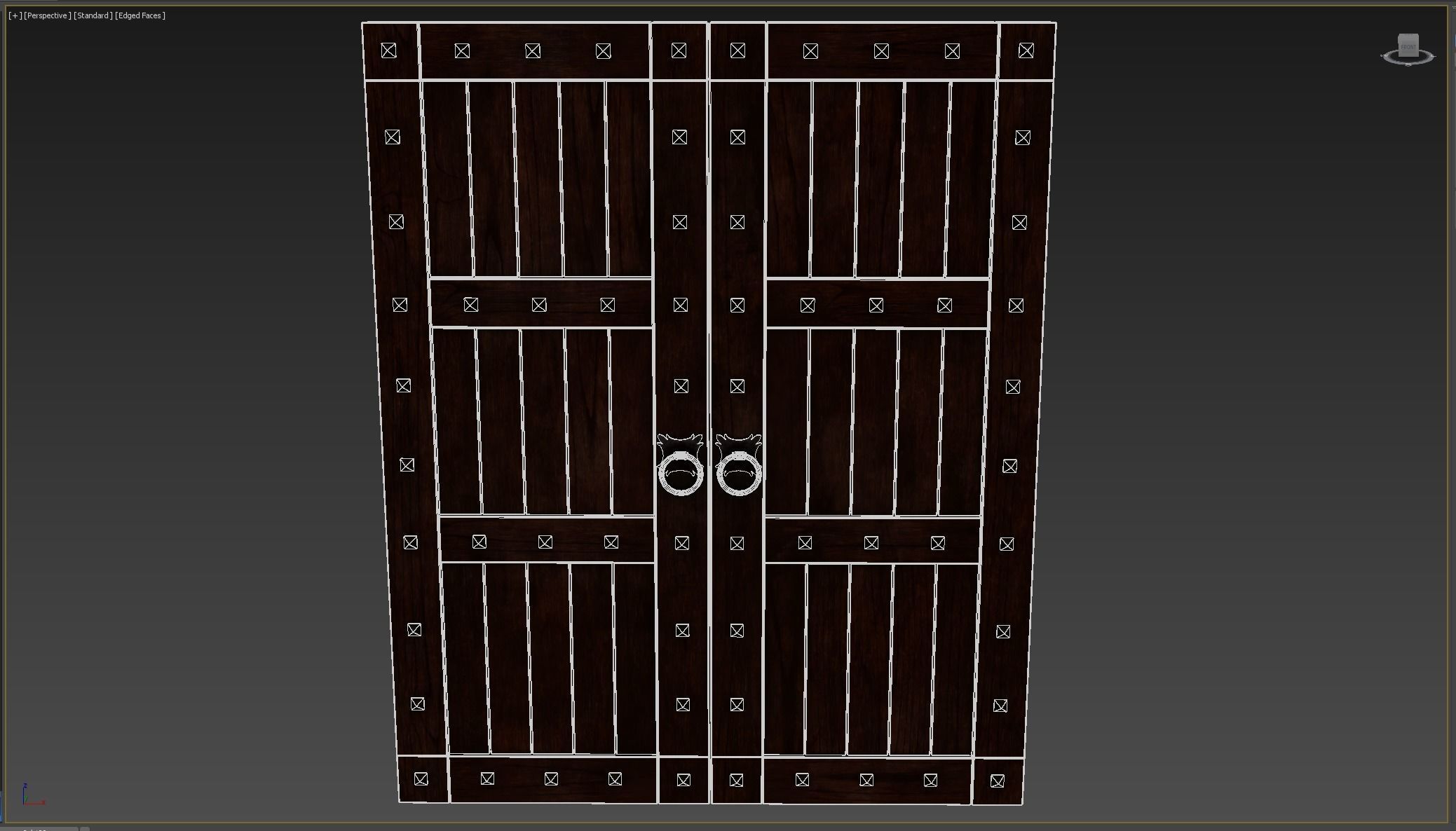 Medieval Door Low-poly 3D model_6