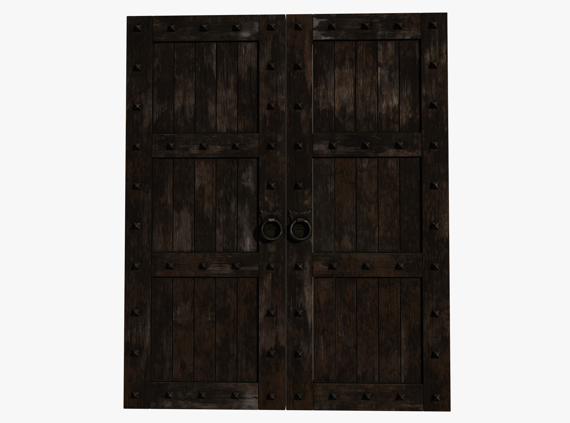 Medieval Door Low-poly 3D model_1