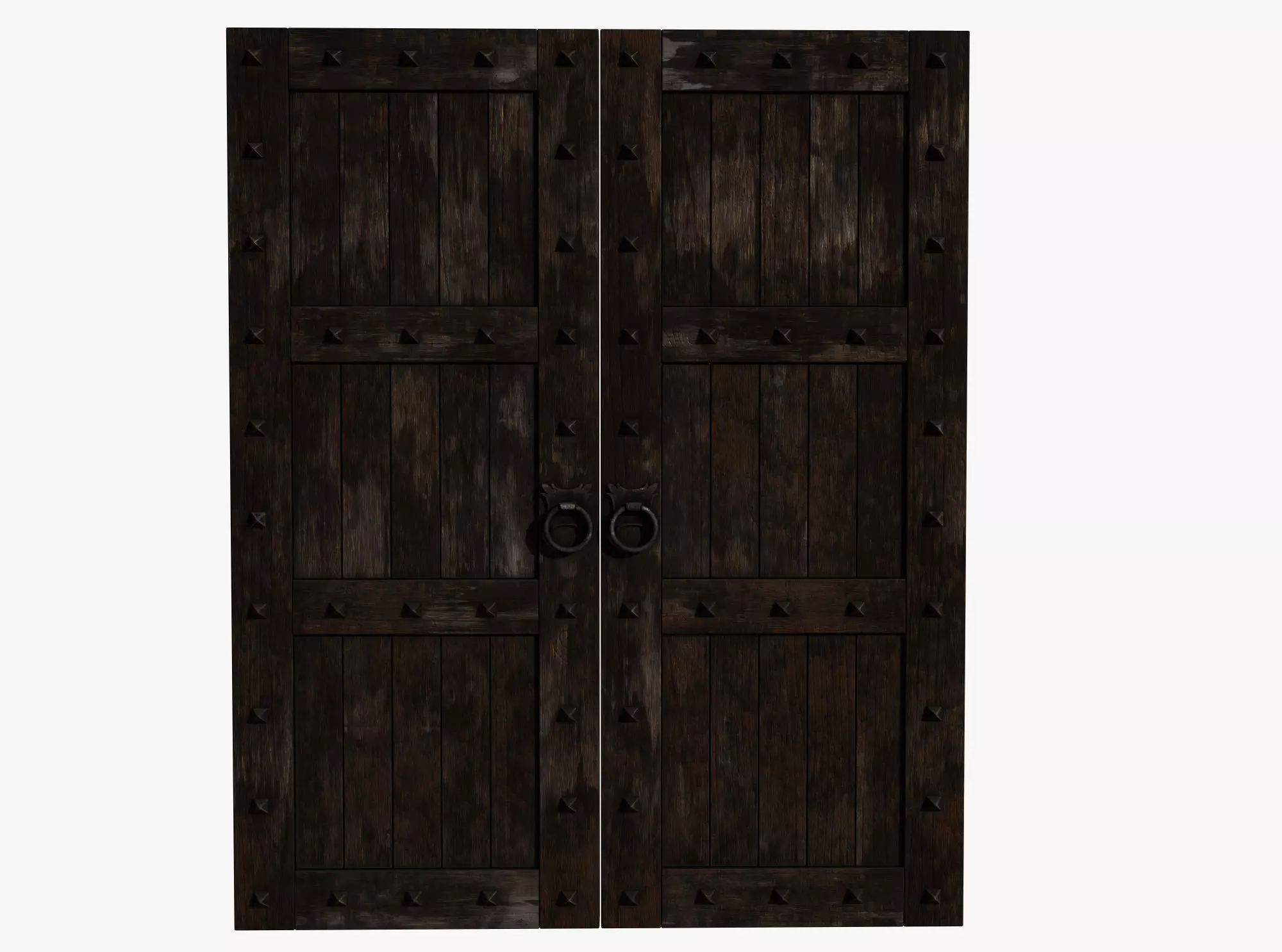 Medieval Door Low-poly 3D model_0