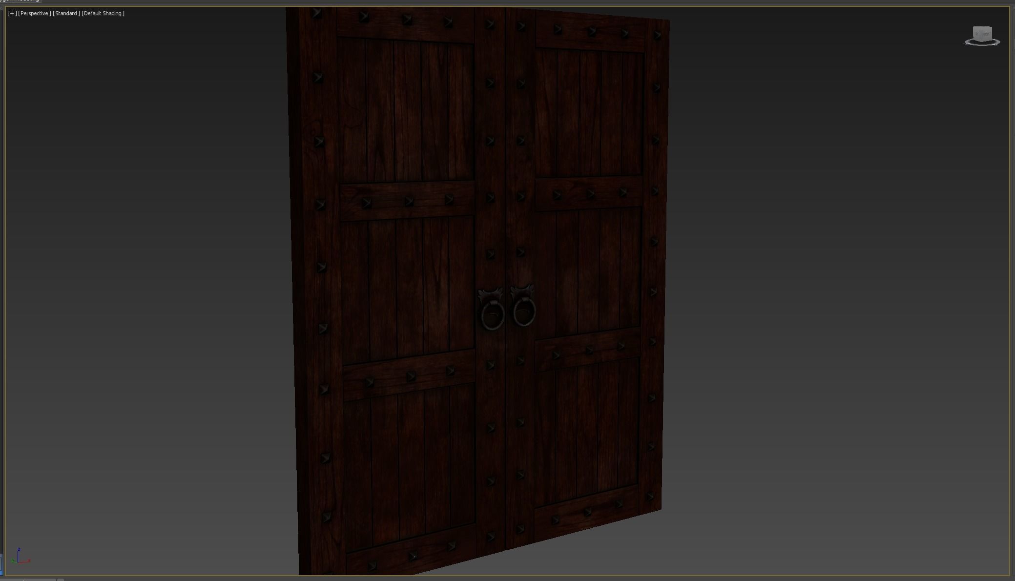 Medieval Door Low-poly 3D model_5