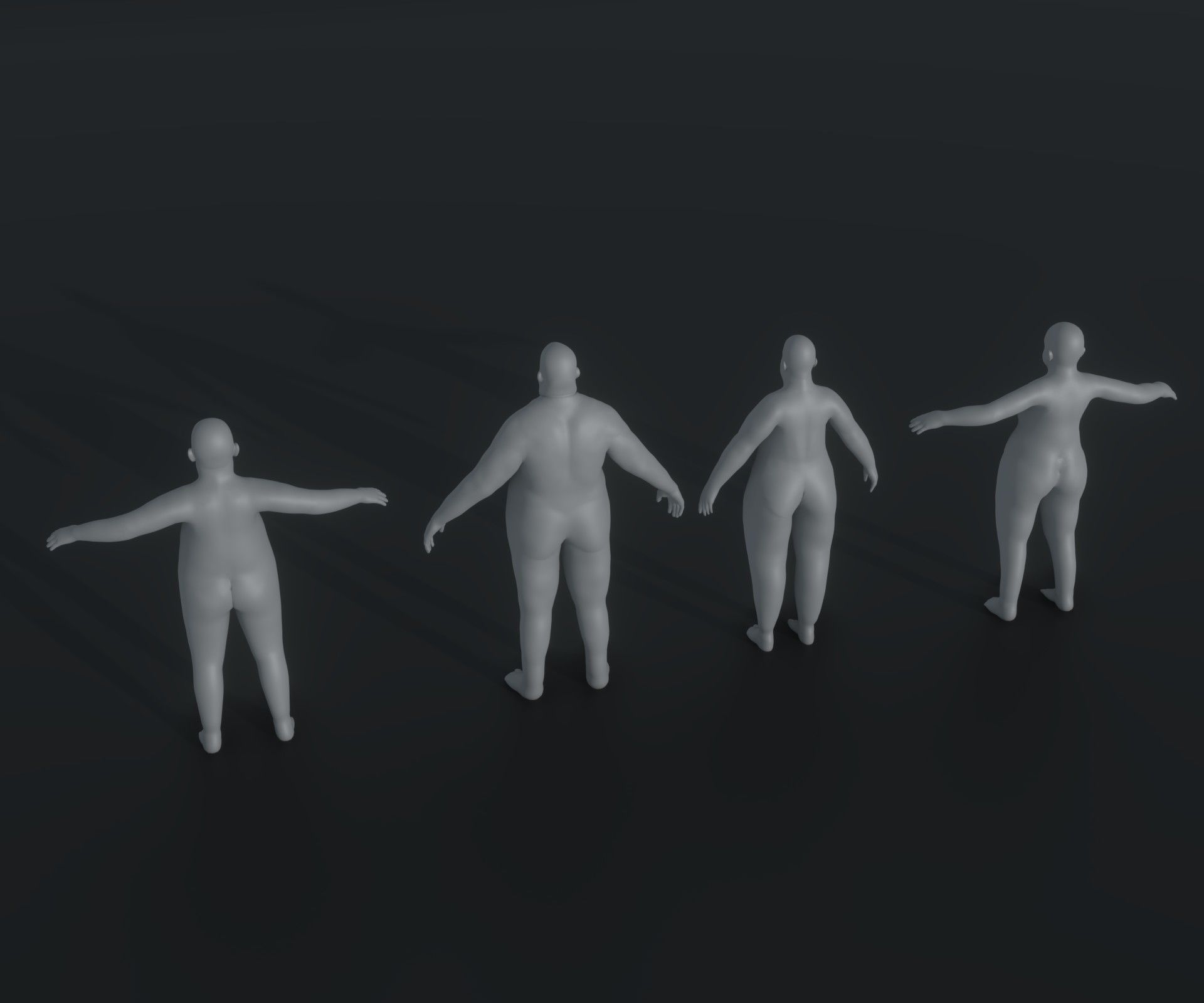 Human Body Base Animated Rigged 3D Model 20k Collection _5