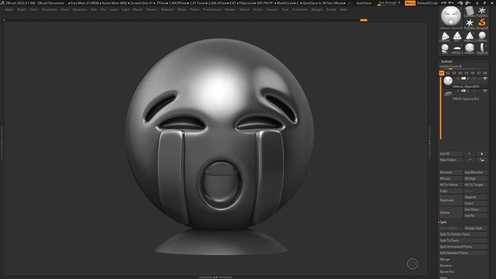 Emoji Loudly Crying Face 3d print model 3D print model_0